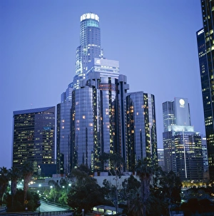 Nighttime Prints: Skyscrapers in the city at night