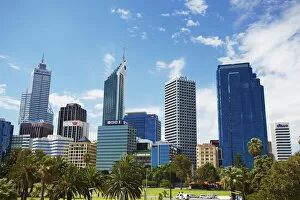 Images Dated 21st December 2010: Skyscrapers of city skyline, Perth, Western Australia, Australia, Pacific