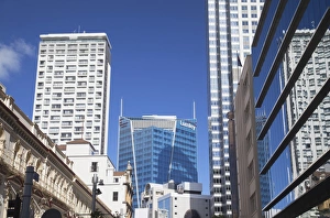 Highrise Prints: Skyscrapers in downtown Auckland, North Island, New Zealand, Pacific