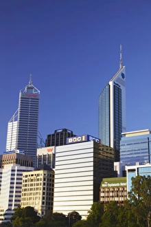 Perth Prints: Skyscrapers in downtown Perth, Western Australia, Australia, Pacific
