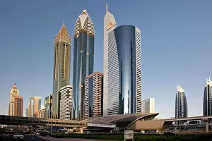 Highrise Prints: Skyscrapers in Dubai Downtown, the fastest growing city in the world