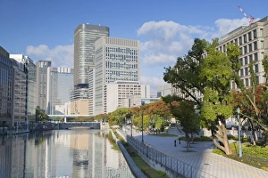 Osaka Prints: Skyscrapers on Naganoshima Island, Osaka, Kansai, Japan, Asia