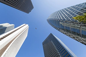 Typically Japanese Prints: Skyscrapers in Shinjuku district, Tokyo, Japan, Asia