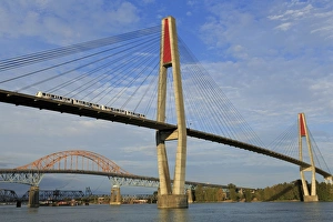 Canadian Culture Prints: Skytrain Bridge, New Westminster, Vancouver Region, British Columbia, Canada, North