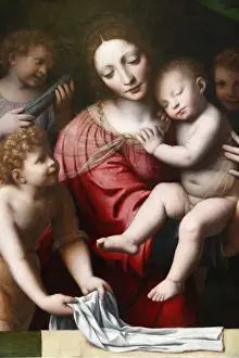 Mary Prints: The Sleep of the Child Jesus presumed to be painted by Bernardino Luini in 1485, Paris