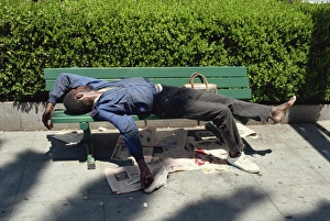 Social Deprivation Prints: Sleeping on bench