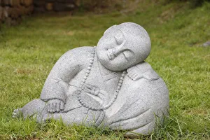 Seoul Prints: Sleeping Buddha, Bongeunsa temple, Seoul, South Korea, Asia
