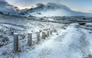 Winter Scene Prints: Sligachan in the snow, Isle of Skye, Inner Hebrides, Scotland, United Kingdom, Europe
