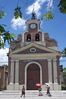Sancti Spiritus Prints: Small church, Fomento, Sancti Spiritus, Cuba, West Indies, Central America
