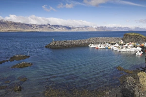 Snaefellsnes Prints: Small fishing boats and trawlers in Arnarstapi harbour