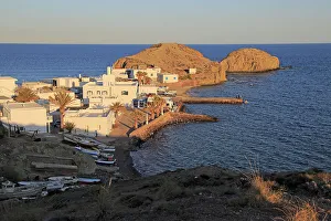 Docked Prints: Small fishing village of Isleta del Moro