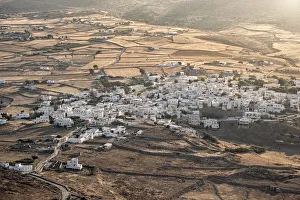 Small Greek village at sunset, Paros Island, Cyclades, Greek Islands, Greece, Europe