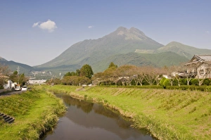 Kyushu Prints: Small river in the centre of Yufuin, Oita, Kyushu, Japan, Asia