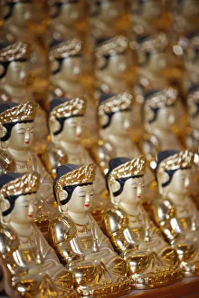 Images Dated 24th July 2008: Small statues of the Bodhisattva of Compassion, Bongeunsa Temple, Seoul, South Korea