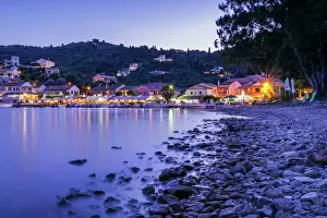 Glowing Prints: The small town of Agios Stefanos on the northeast coast of the island of Corfu
