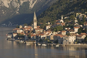 Kotor Prints: A small town on the fjord approaching Kotor, Montenegro, Europe