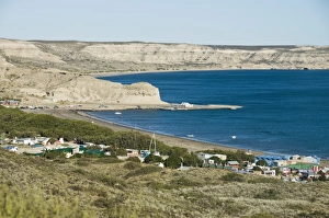 Valdes Peninsula Prints: Small town near Punta Piramide, Valdes Peninsula, Patagonia, Argentina, South America
