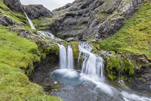 Flowing Prints: Small waterfall just outside the town of Grundarfjordur on the Snaefellsnes Peninsula