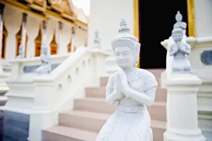 Typically Prints: Small white Buddha statue, Temple of the Emerald Buddha at The Royal Palace