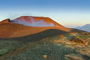 Volcano Prints: Smoking 700m wide crater of Volcan Telica in the North West volcano chain