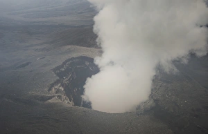 Vanuatu Prints: Smoking Ambrym volcano, Vanuatu, Pacific