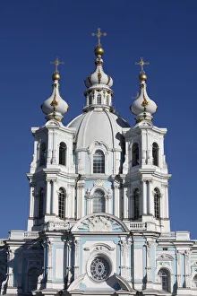Stereotypically Russian Prints: Smolny Cathedral, St. Petersburg, Russia, Europe