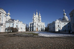 Stereotypically Russian Prints: Smolny Cathedral, St. Petersburg, Russia, Europe