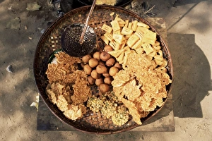 Snack Prints: Snacks, covered in batter, Mingun, Myanmar (Burma), Asia