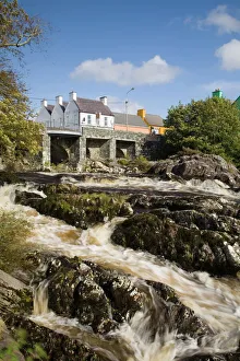 Sneem River below road bridge in village on Ring of