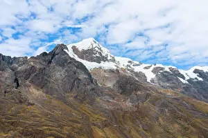 Outdoor Activities Prints: Snow-capped Veronica Mountain (Wakay Willca) (Huacay Willca) near Malaga Pass