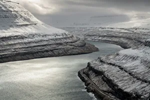 Funningur Fjord Prints: Snow-covered mountains along Funningur fjord