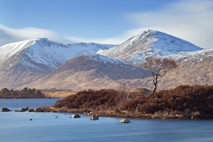 Argyll And Bute Prints: Snow covered mountains around Lochan na h-Achlaise, just by the A82, lower Rannoch Moor