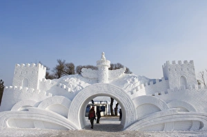 Images Dated 2nd February 2008: Snow and Ice Sculpture Festival at Sun Island Park, Harbin, Heilongjiang Province
