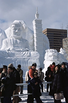 Ice Sculpture Prints: Snow sculptures in Odori-koen