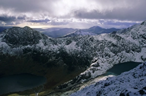 Gwynedd Prints: Snowdon mountain and surrounding ridges