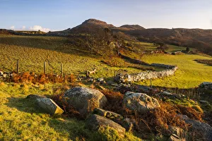 North Wales Prints: Snowdonia National Park landscape at sunrise, near Porthmadog, North Wales, Wales