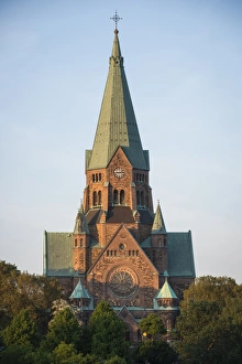 Stockholm Prints: Sofia Church at sunset, Nytorget, Stockholm, Sweden, Scandinavia, Europe