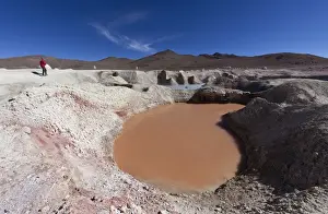 Mud Pool Prints: Sol de Manana, a geothermal field in Sur Lipez Province in the Potosi Department