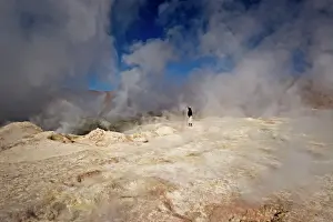 Day Time Prints: The Sol de Manana geysers, a geothermal field at a height of 5000 metres