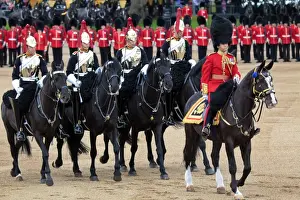 Soldiers at Trooping the Colour 2012, The Birthday Parade of the Queen, Horse Guards, Whitehall, London, England, United Kingdom, Europe