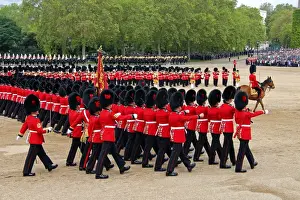 Soldiers at Trooping the Colour 2012, The Queens Official Birthday Parade, Horse Guards, Whitehall, London, England, United Kingdom, Europe