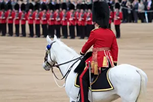 Soldiers at Trooping the Colour 2012, The Queens Official Birthday Parade, Horse Guards, Whitehall, London, England, United Kingdom, Europe