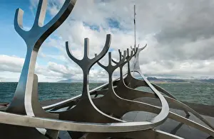 Solfar (Sun Voyager) sculpture by Jon Gunnar Arnason in Reykjavik, Iceland, Polar Regions
