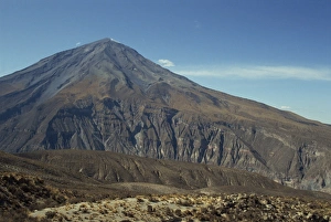 Arequipa Prints: Solidified lava flows, El Misti volcano, 5821m, Arequipa, Peru, South America