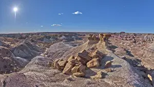 Hoodoo Prints: A solitary rock hoodoo in the purple badlands near Hamilili Point on the south end of Petrified Forest National Park