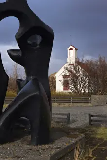 Art And Craft Prints: Sonatorrek, modern sculpture created in 1881 by Icelandic sculptor Asmundur Sveinsson