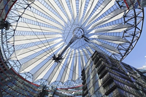 Sony Center Prints: Sony Center, Potsdamer Platz Square, Berlin Mitte, Berlin, Germany, Europe