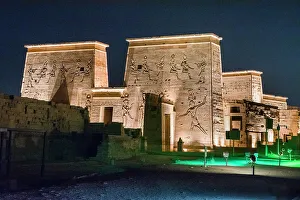 Guided Tours Prints: Sound and light show at the Temple of Philae
