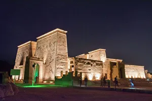 History Enthusiasts Prints: Sound and light show at the Temple of Philae