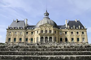 Chateaux Prints: South facade, Vaux-le-Vicomte chateau, Seine et Marne, France, Europe